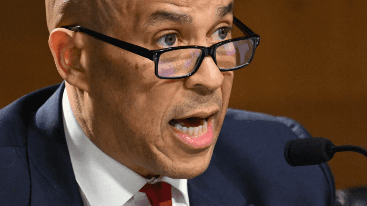 A close up of U.S. Senator Cory Booker speaking.