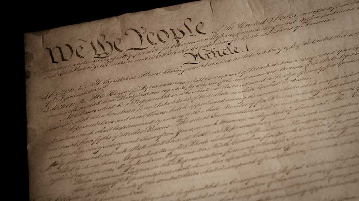 A document representing the Declaration of Independence.