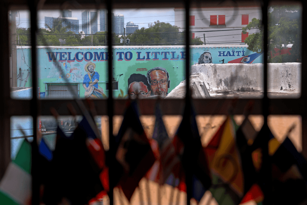 a mural welcomes visitors to Miami\u2019s Little Haiti