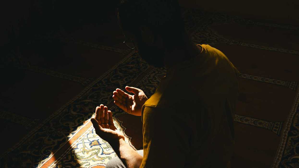 A person praying.