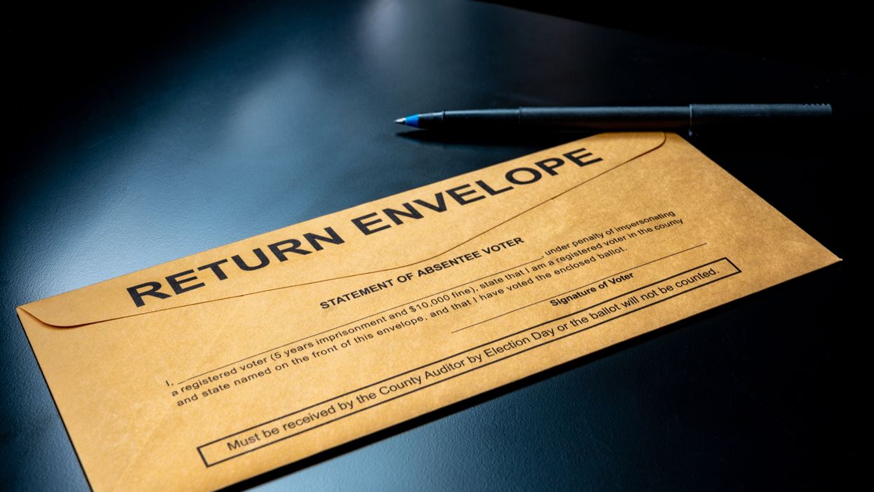 Absentee ballot return envelope