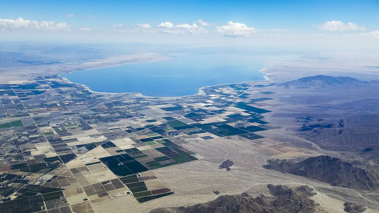 aerial photo of Coachella Valley