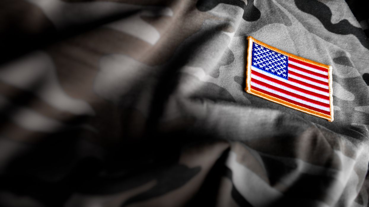 American flag on a military uniform