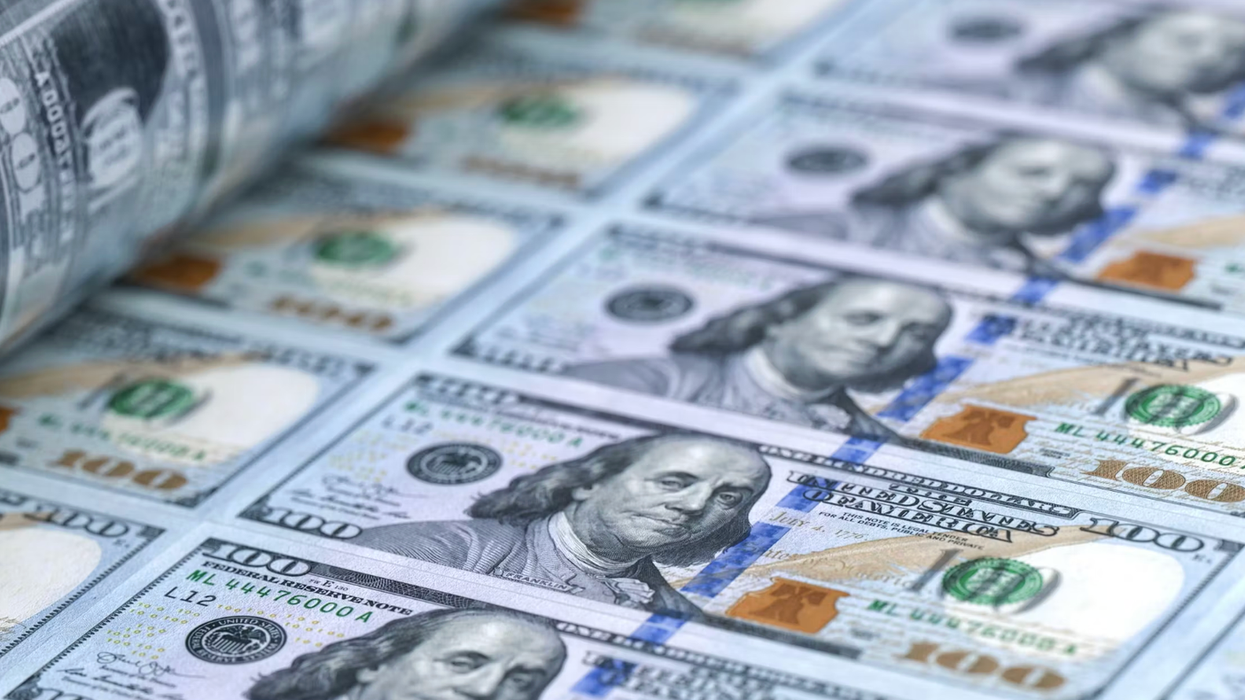 American hundred dollar bills.