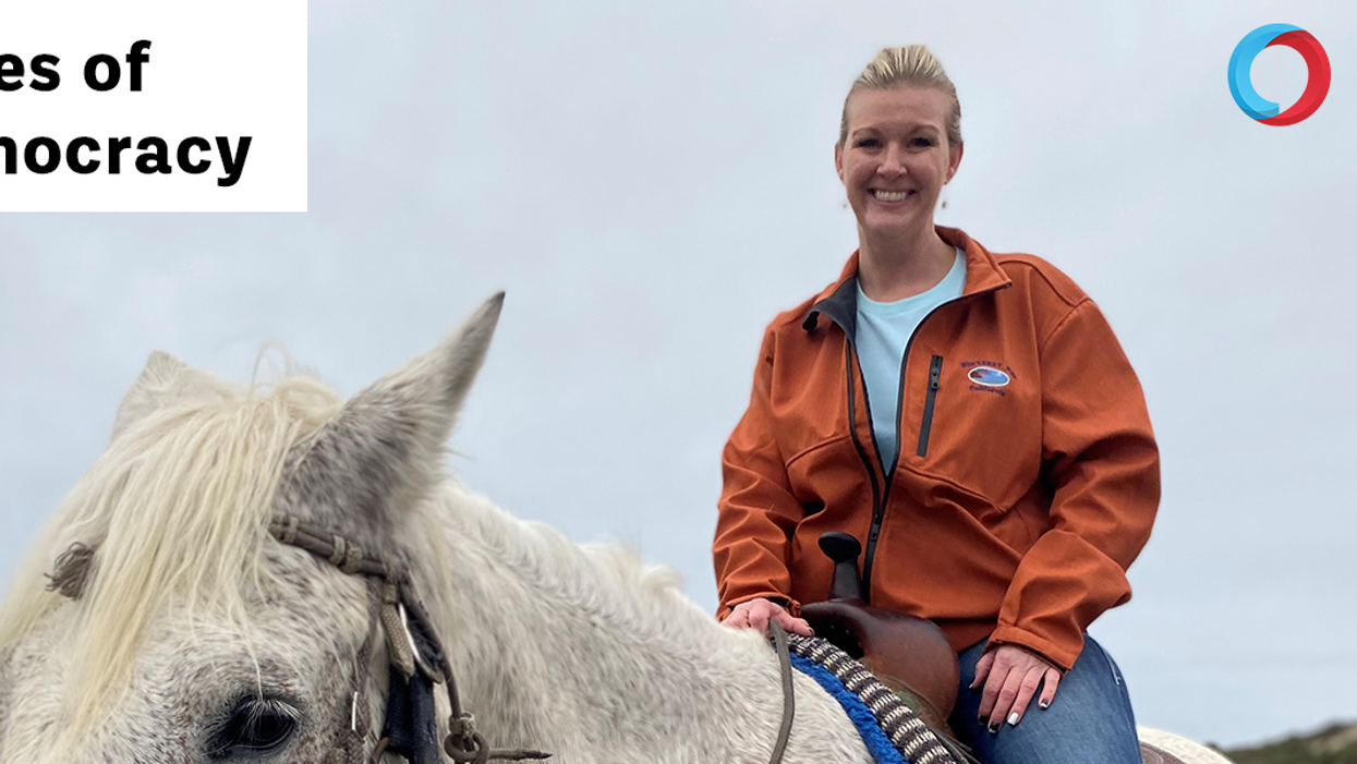 Amy Burgans riding a horse
