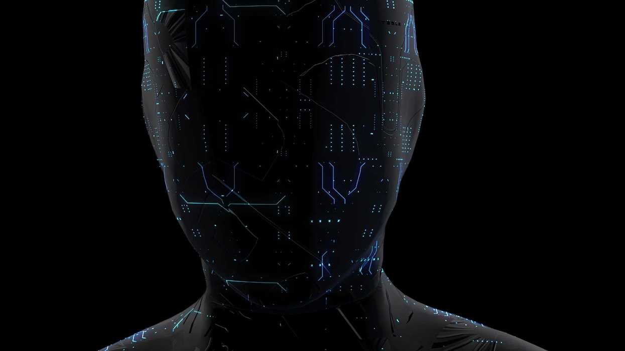 Android portrait, Deep Learning, Artificial Intelligence Background
