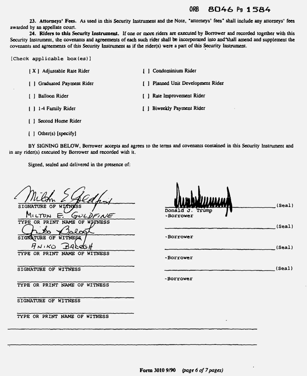 another trump mortgage document