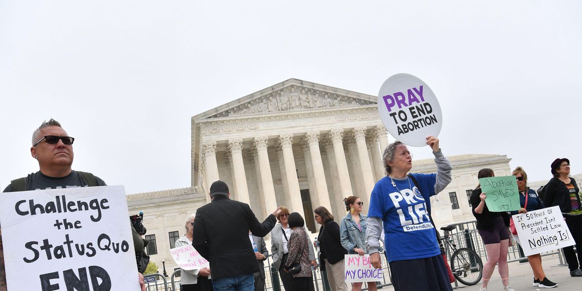 Anti-abortion protest at the Supreme Court