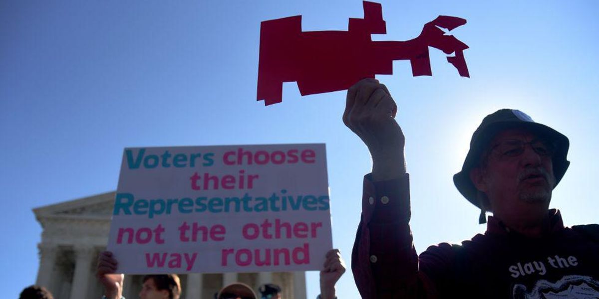 Anti-gerrymandering protest at the Supreme Court