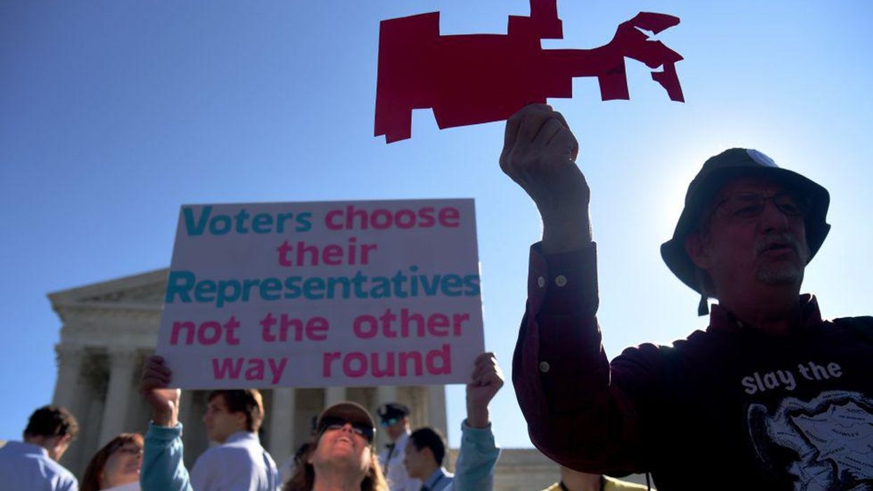 Anti-gerrymandering protest at the Supreme Court