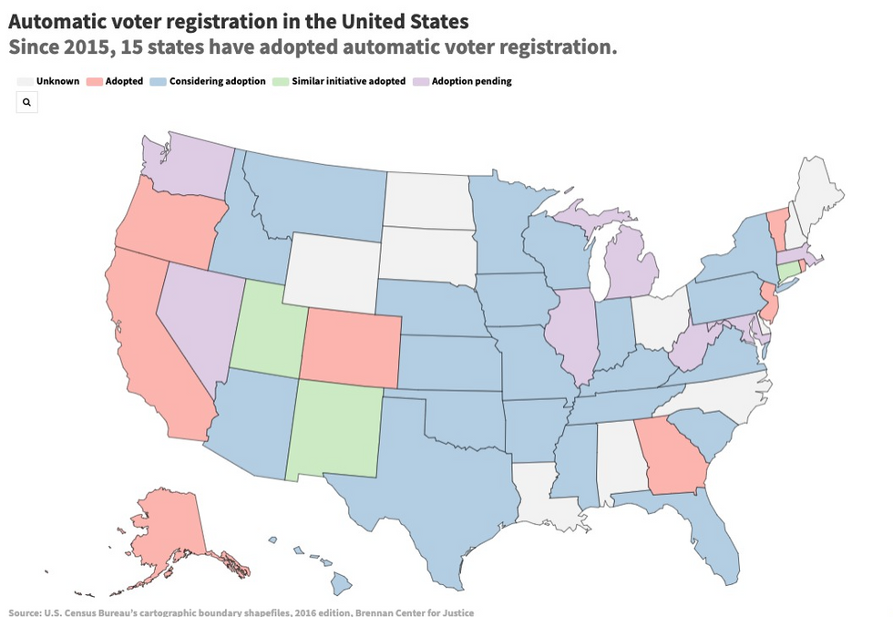 Automatic voter registration in the United States