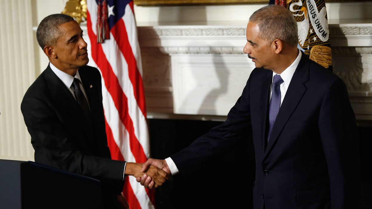 Barack Obama and Eric Holder