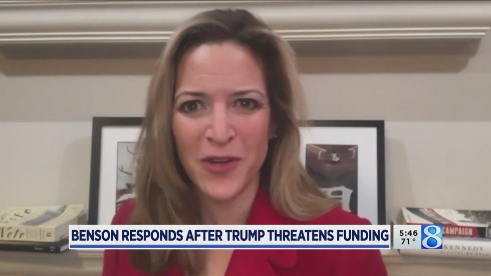 BENSON RESPONDS AFTER TRUMP THREATENS FUNDING