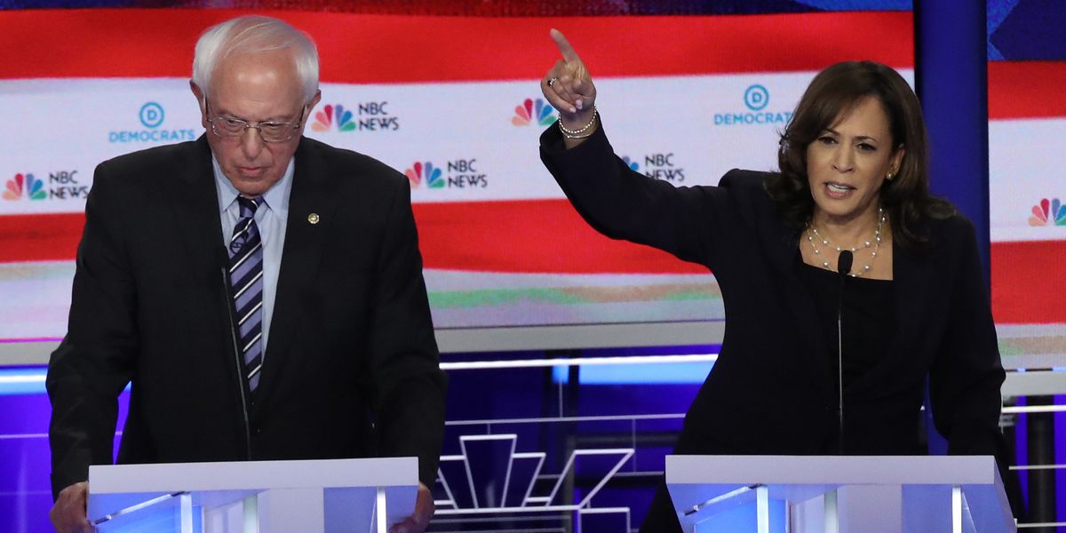 Bernie Sanders and Kamala Harris