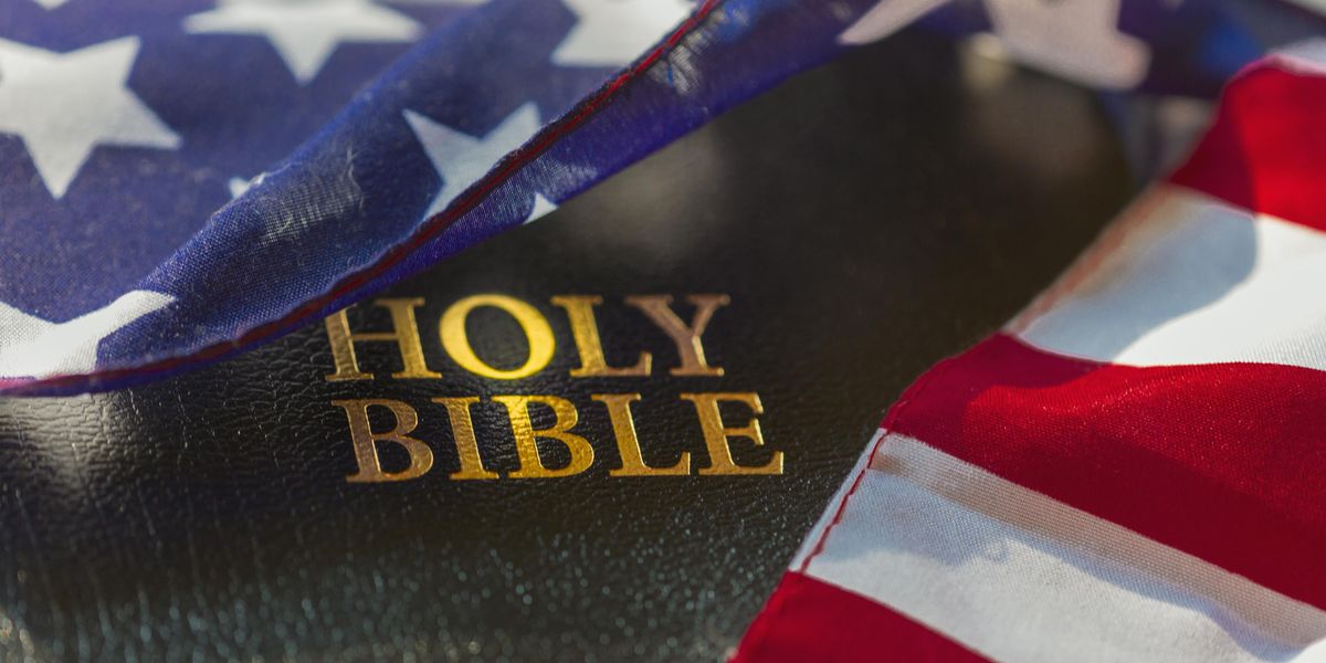 Bible, American flag, faith and politics