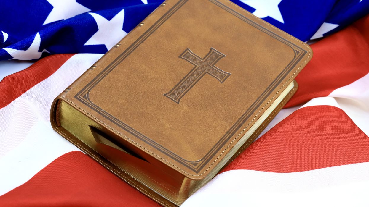 Bible on an American flag