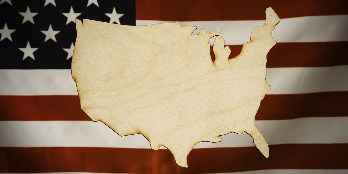 blank U.S. map