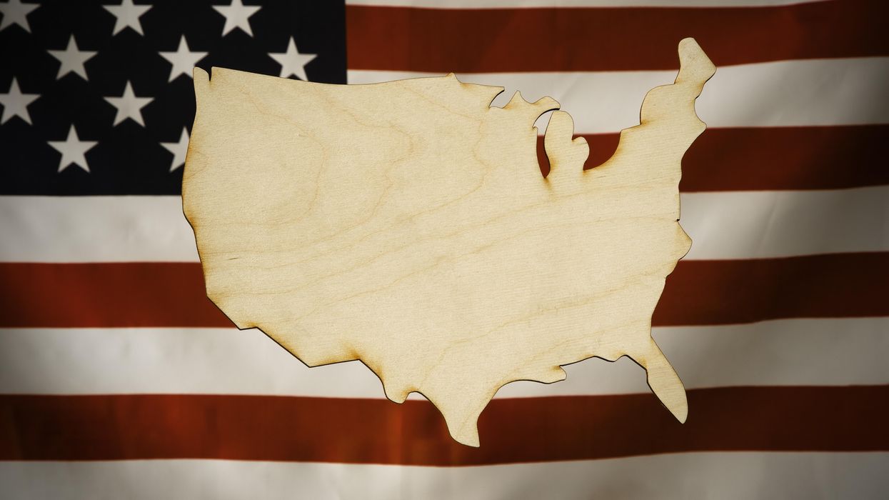 blank U.S. map
