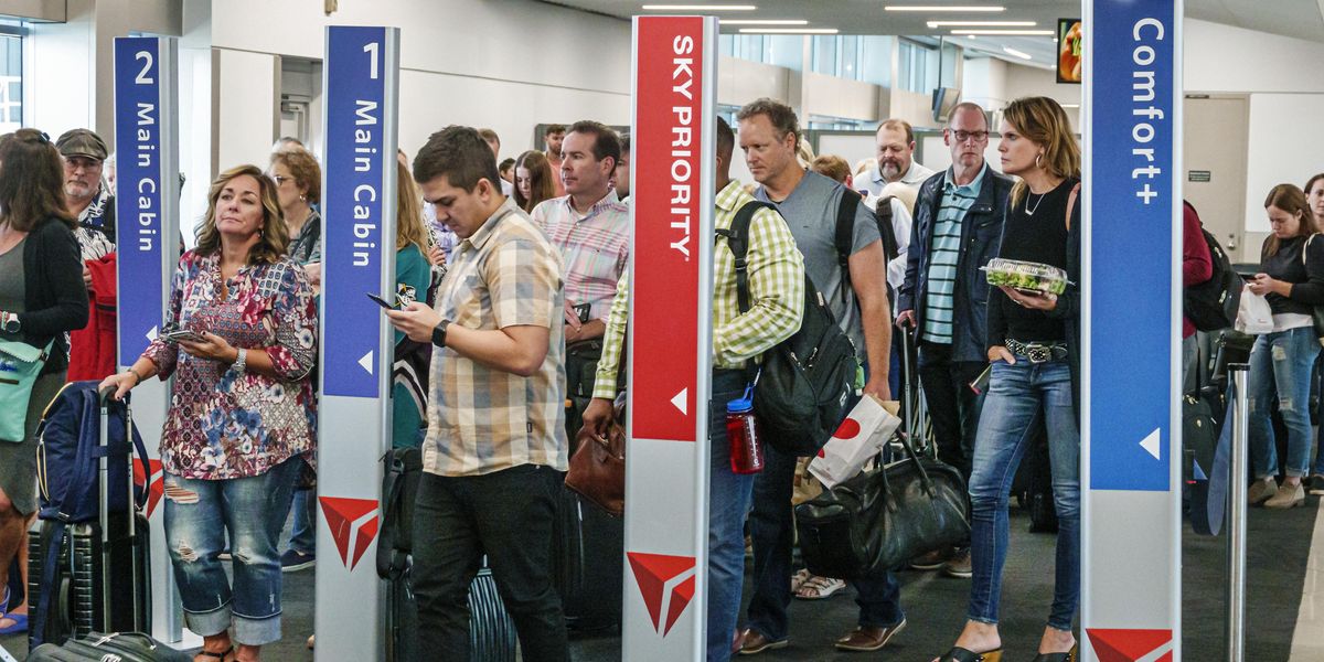 Boarding groups at Hartsfield-Jackson Atlanta International Airport