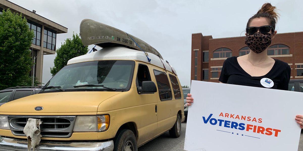 Bonnie Miller of Arkansas Voters First and the League of Women Voters