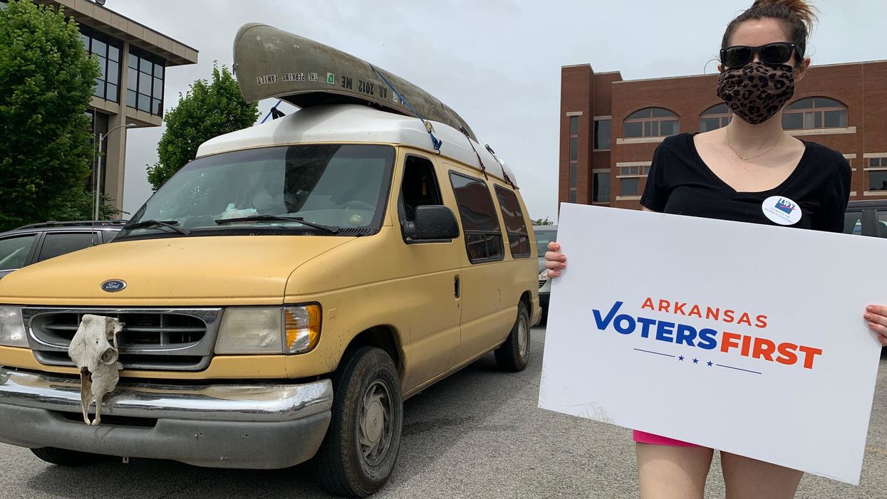 Bonnie Miller of Arkansas Voters First and the League of Women Voters