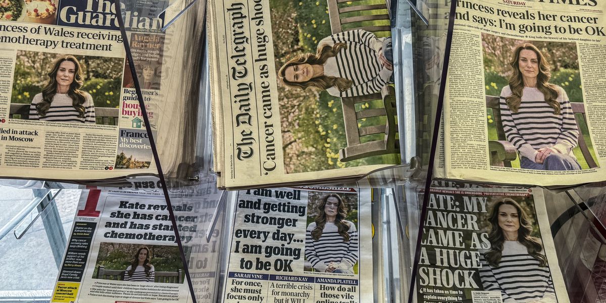 British newspapers featuring stories of Kate Middleton
