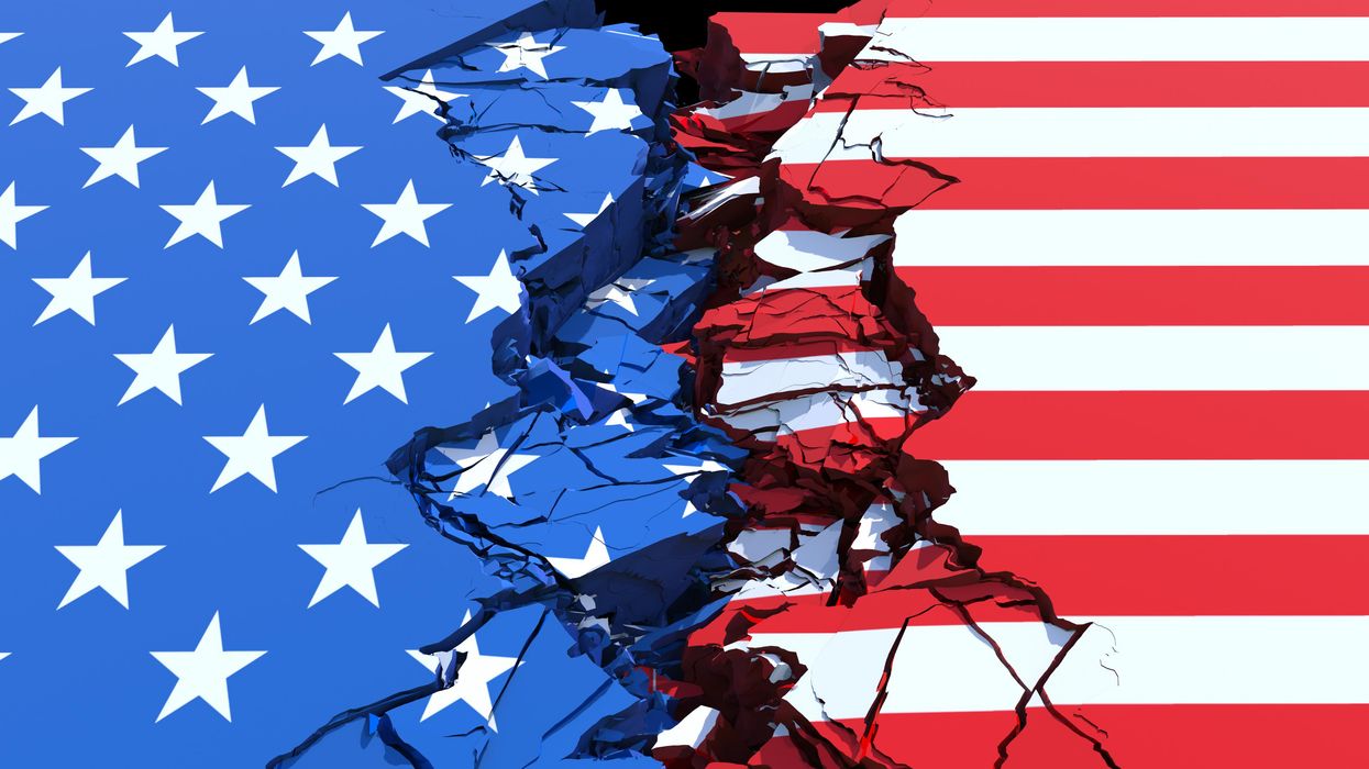 broken American flag