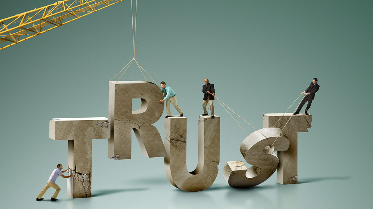Building the word "trust"