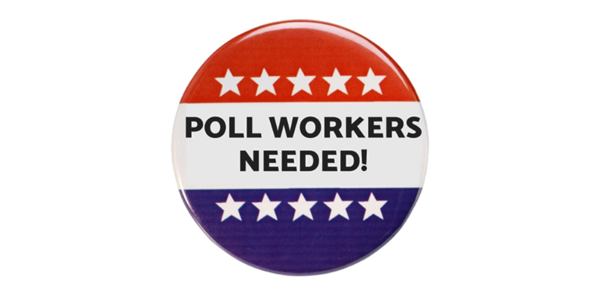 Button that says "Poll workers needed!"