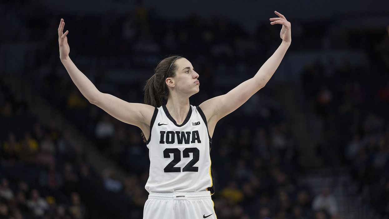 Caitlin Clark in her Iowa uniform