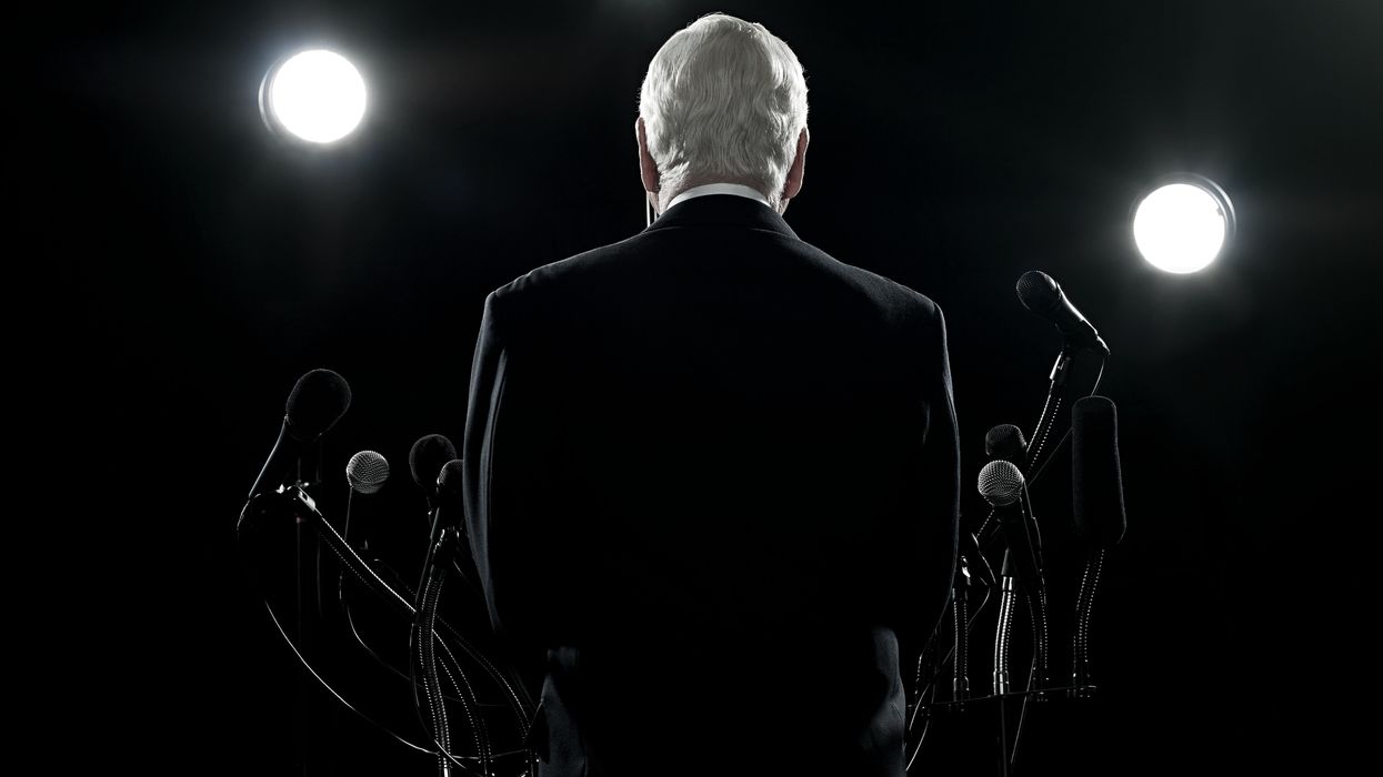 candidate giving a speech