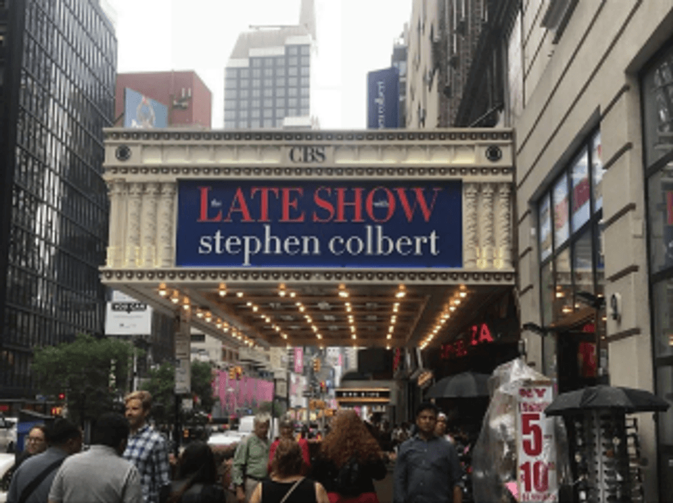 cbs late show with stephen colbert sign
