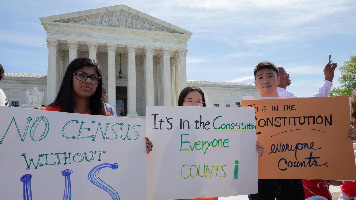 Census protest at Supreme Court