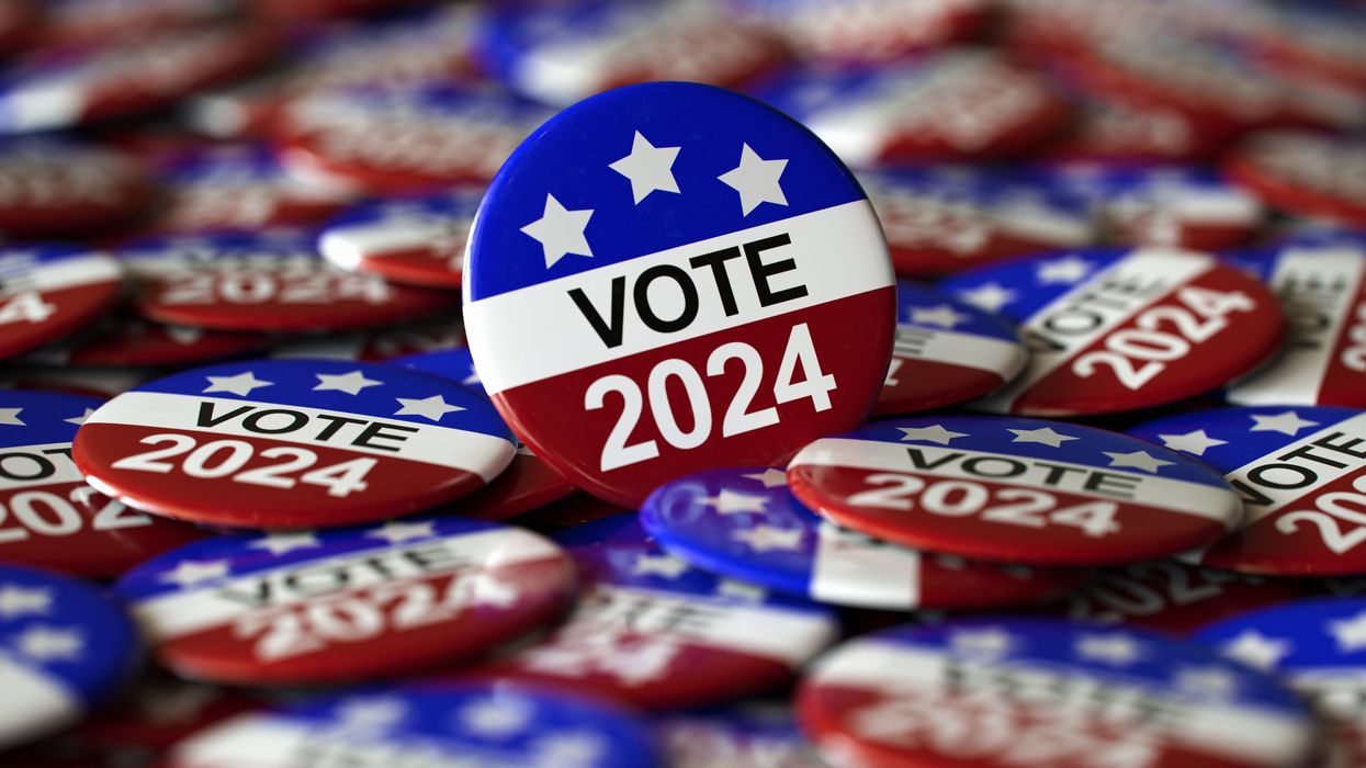 Collection of "Vote 2024" pins