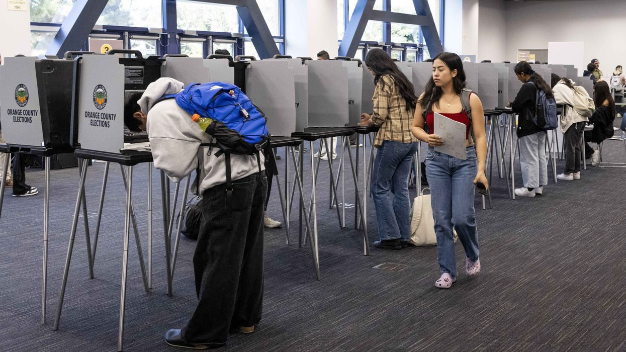 College students voting