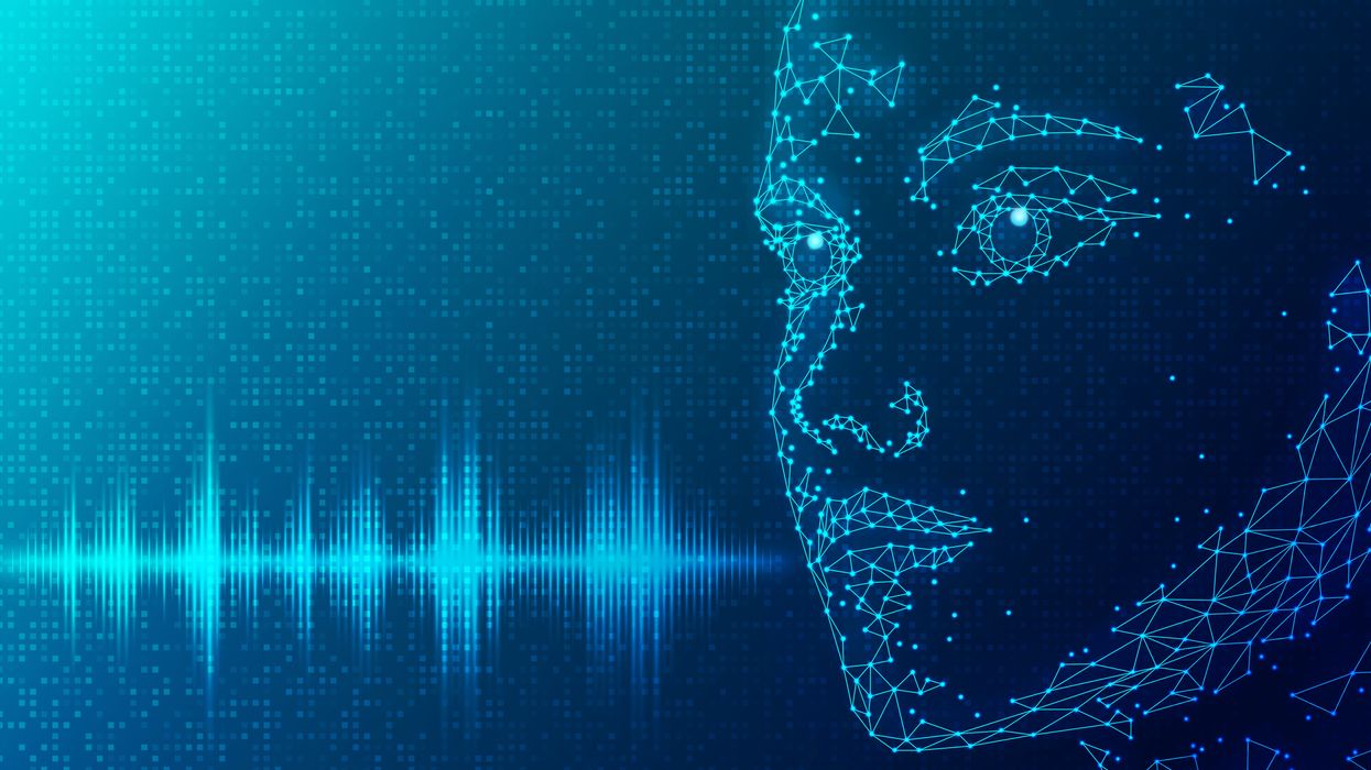 Computer image of a person speaking
