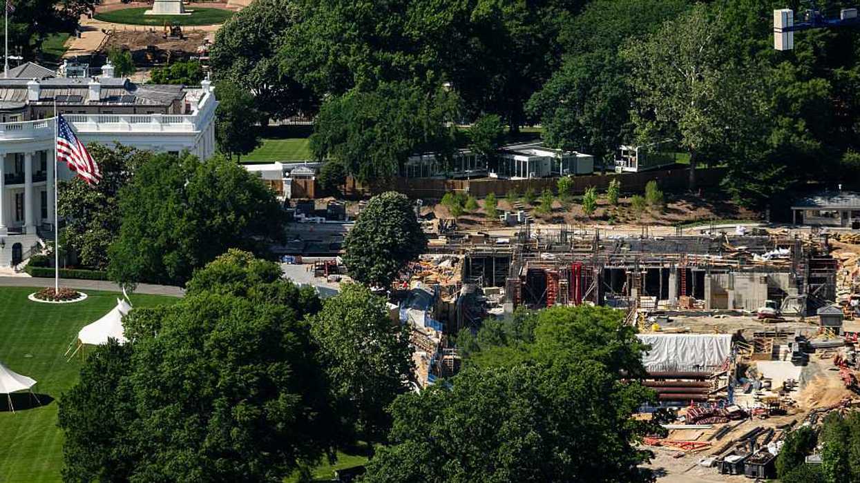 Construction on the proposed White House ballroom.