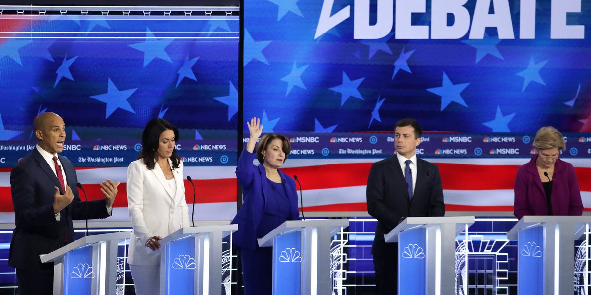 Cory Booker, Tulsi Gabbard, Amy Klobuchar, Pete Buttigieg, Elizabeth Warren