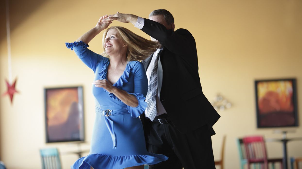 Couple ballroom dancing