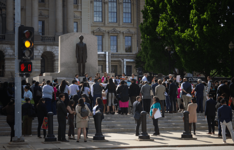 Crowd gathers for Latino Unity Day