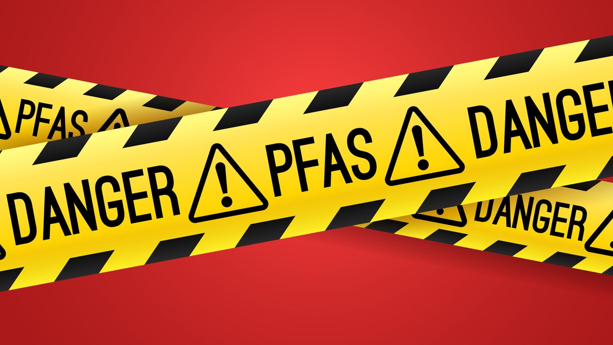 "Danger PFAS" Caution Warning Barrier Tap