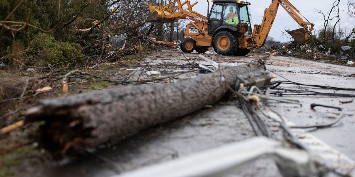 Debris from Nashville tornado