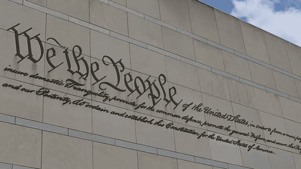 Declaration of Independence on building wall