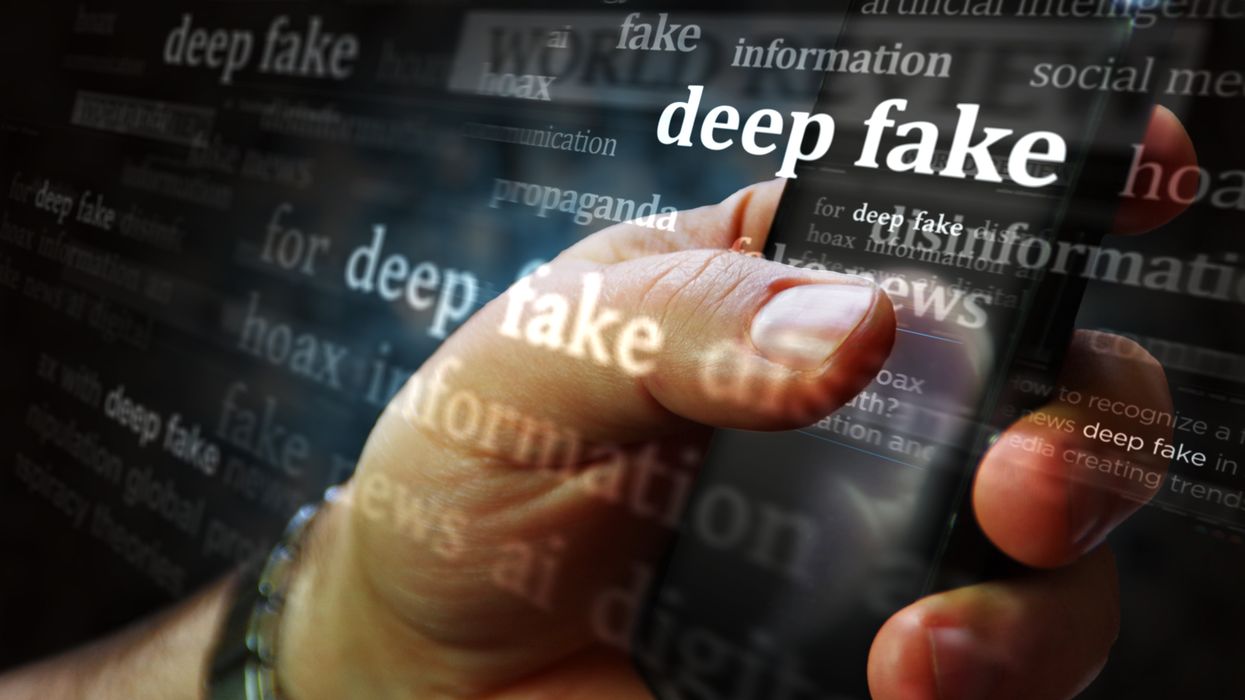 deepfake langague flowing across a screen
