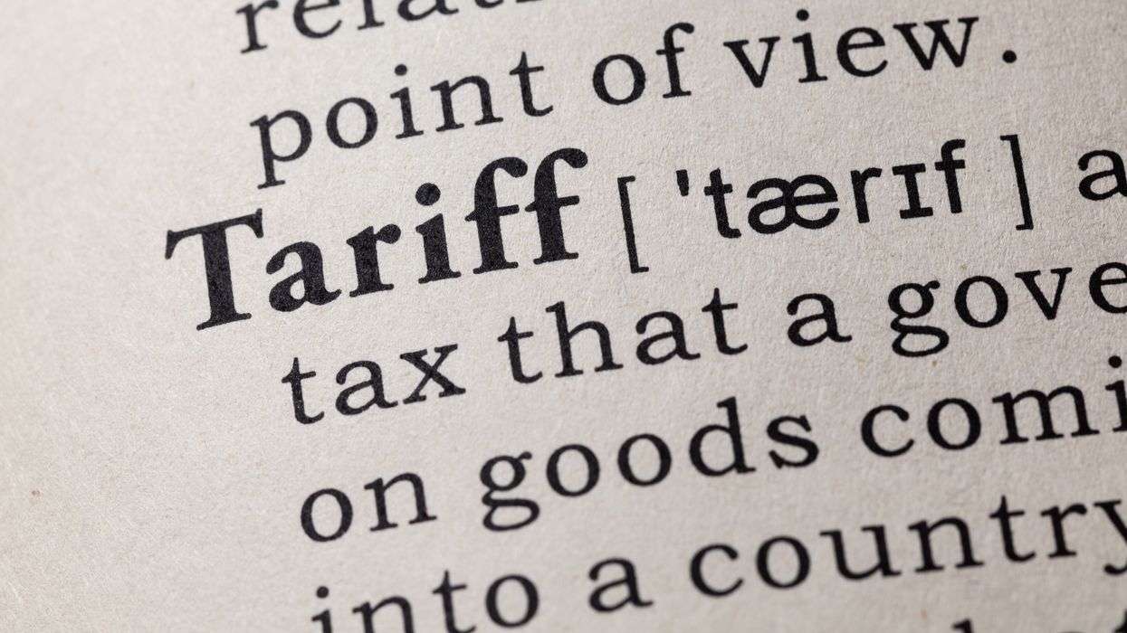 Dictionary definition of tariff