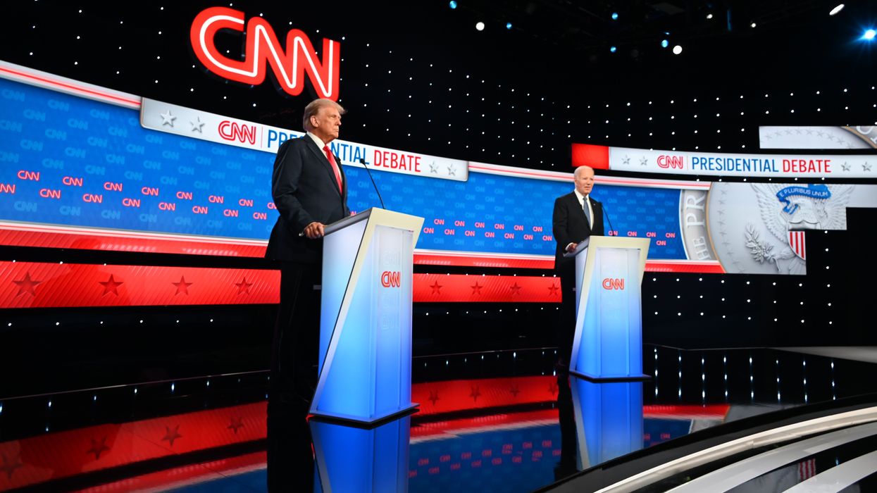 Donald Trump and Joe Biden debating