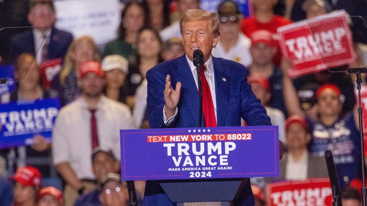 Donald Trump at a podium