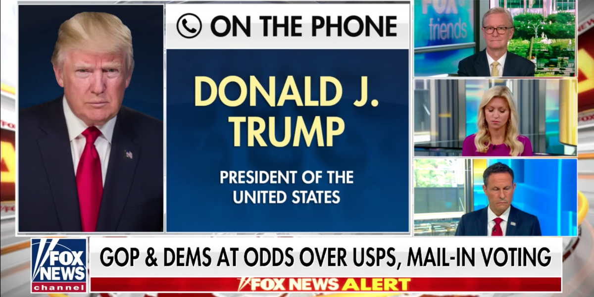 Donald Trump, Fox and Friends, Postal Service, mail voting