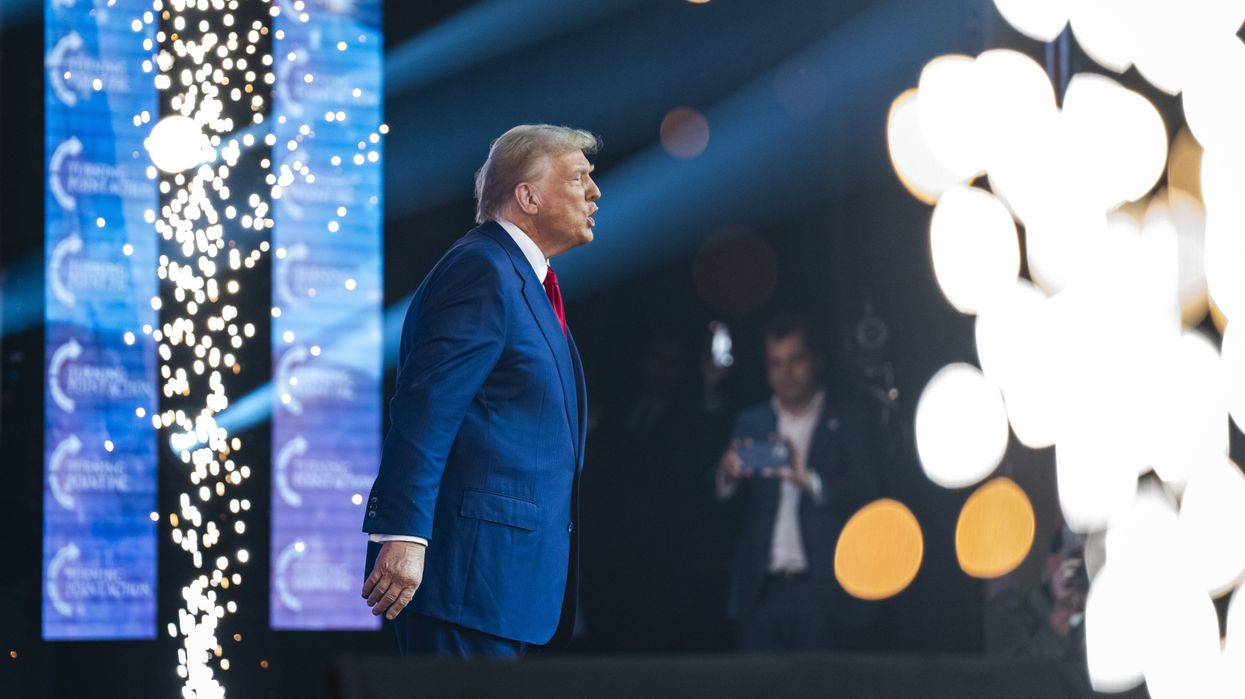 Donald Trump on stage