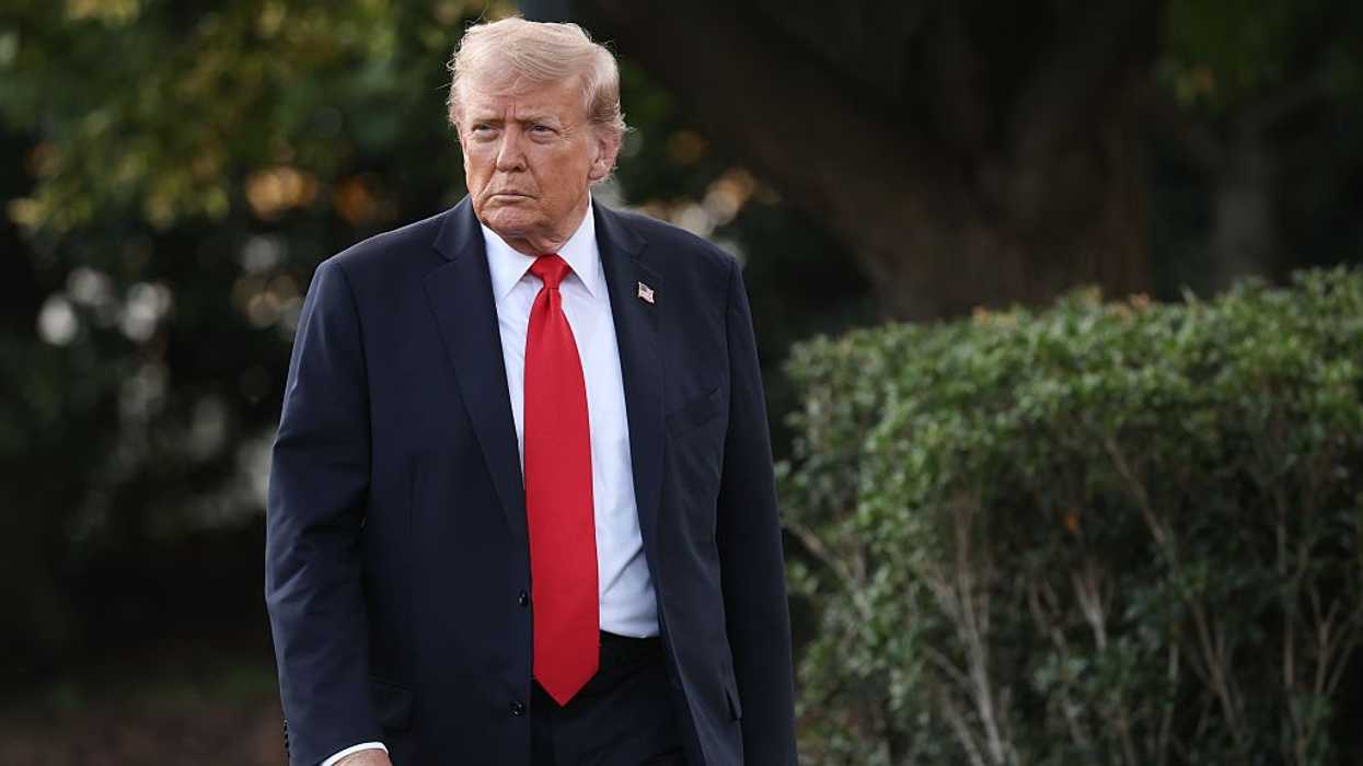 donald trump walking toward reporters